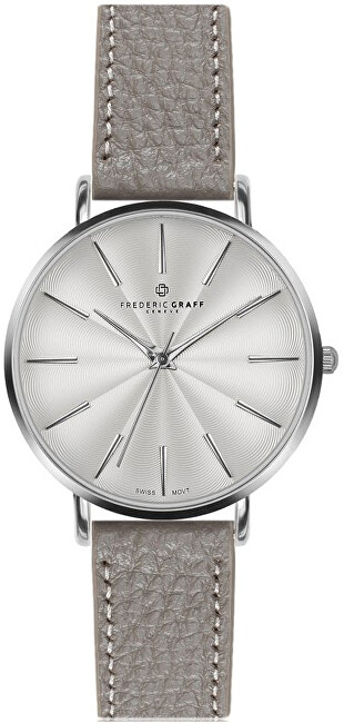 Frederic Graff Silver Monte Rosa Lychee grey Leather FAL-B015S