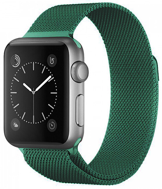 4wrist Ocelový milánský tah pro Apple Watch - Zelený 38 40 41 mm