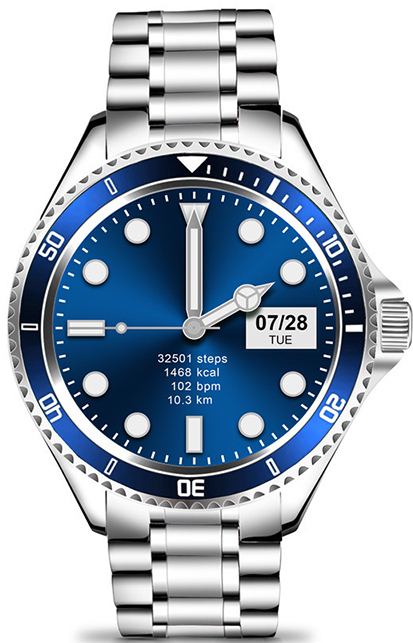 Wotchi Smartwatch W69SBE - Silver Blue