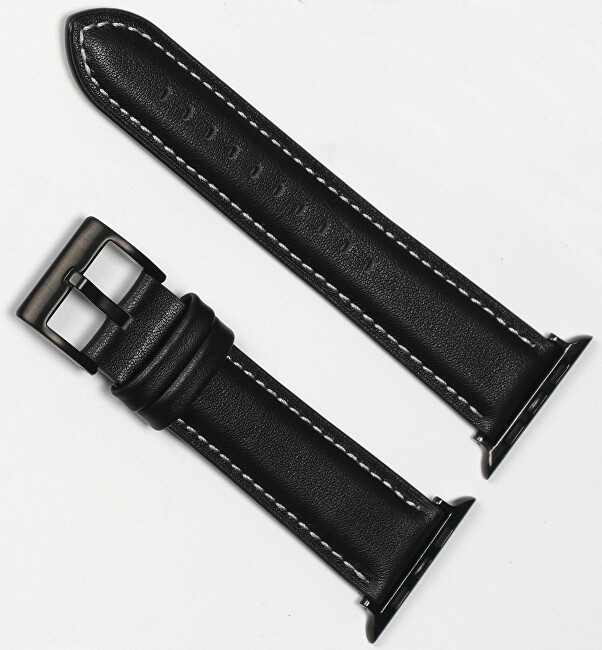 4wrist Kožený řemínek pro Apple Watch - Černá 42 44 mm