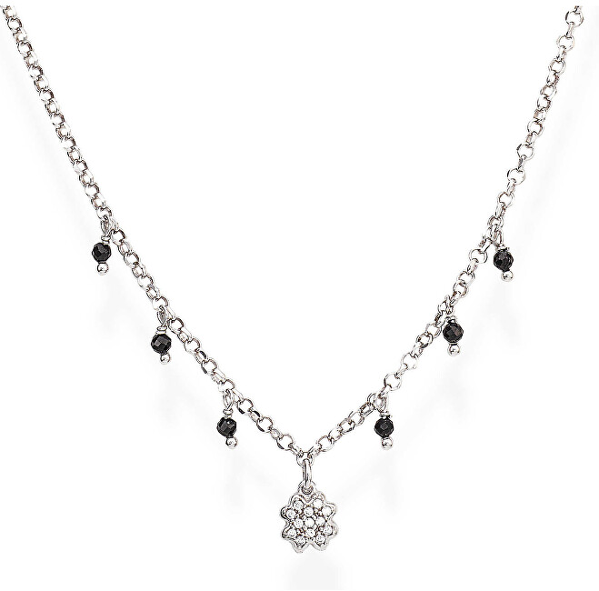 Amen Originálne strieborný náhrdelník so zirkónmi a kryštály Romance CLQBNZ