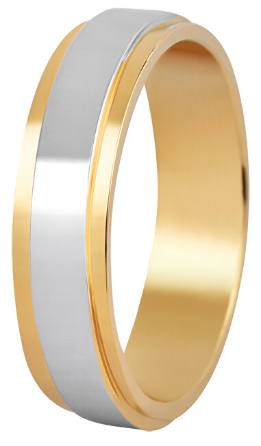 Beneto Dámsky bicolor prsteň z ocele SPD05 49 mm
