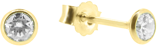 Brilio Nežné náušnice kôstky zo žltého zlata P005.704001.70.70