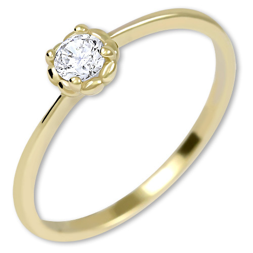 Brilio Nežný zásnubný prsteň zo zlata 226 001 01034 52 mm