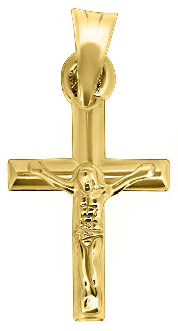 Brilio Prívesok zo žltého zlata Ježiš na kríži CRS067_AU_Y