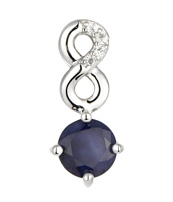 Brilio Silver Nádherný strieborný náhrdelník so zafírom SP08339B (retiazka, prívesok)
