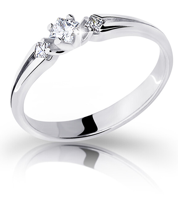 Cutie Diamonds Elegantný zásnubný prsteň z bieleho zlata s diamantmi DZ6866-2105-00-X-2 52 mm