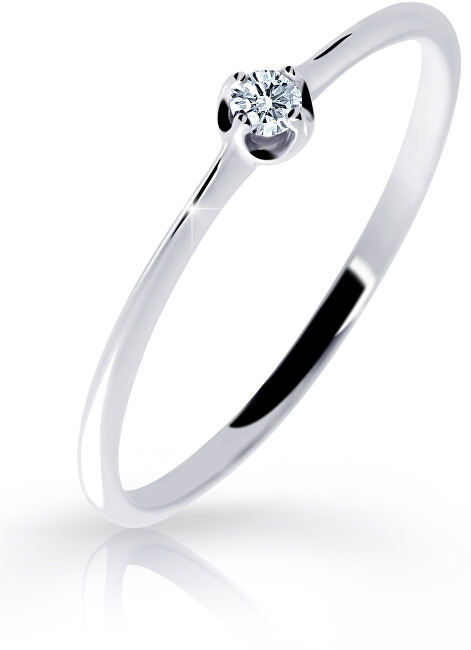 Cutie Diamonds Jemný prsteň z bieleho zlata s briliantom DZ6729-2931-00-X-2 48 mm