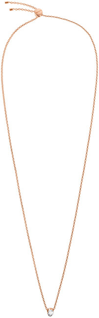 Calvin Klein Ružovo pozlátený náhrdelník s trblietavým príveskom Brilliant KJ8YPN140200