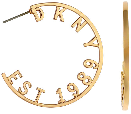 DKNY Kruhové náušnice s logom New York 5547960