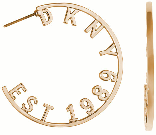 DKNY Kruhové náušnice s logom New York 5547961