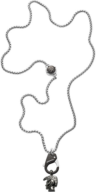 Diesel Štýlový pánsky náhrdelník s karabínou DX1148040