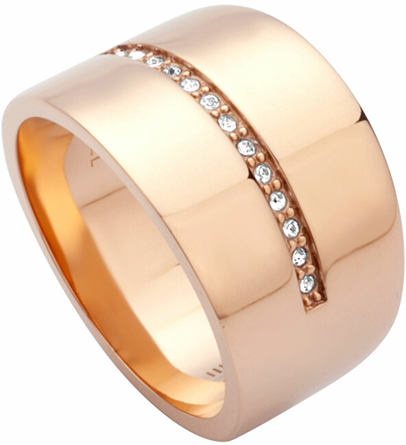 Esprit Štýlový bronzový prsteň so zirkónmi ESRG0100221 53 mm