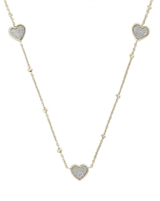 Fossil Romantický pozlátený náhrdelník Valentine JF03942710