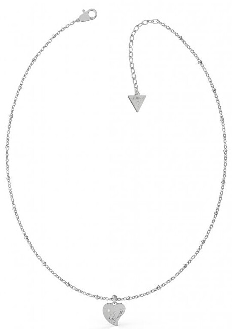 Guess Oceľový náhrdelník s príveskom Srdce UBN79012