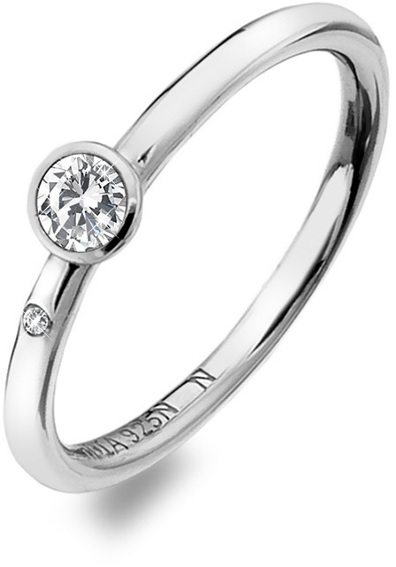 Hot Diamonds Luxusný strieborný prsteň s topazom a diamantom Willow DR206 51 mm