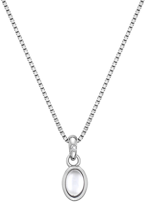 Hot Diamonds Strieborný náhrdelník pre narodené v júni Birthstone DP759