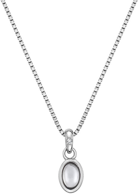Hot Diamonds Strieborný náhrdelník pre narodené v apríli Birthstone DP757