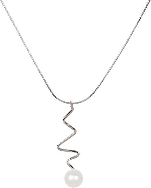 JwL Luxury Pearls Strieborný náhrdelník s pravou perlou JL0449 (retiazka, prívesok)