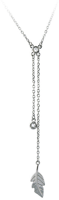 JVD Strieborný náhrdelník s pierkom SVLN0126XF3BI45