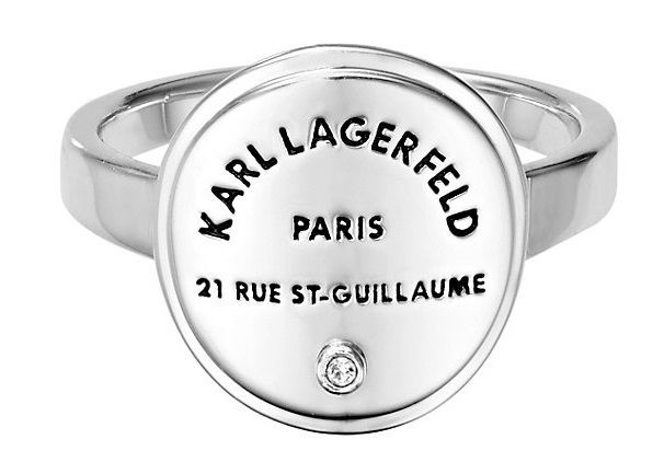 Karl Lagerfeld Štýlový prsteň s výrazným logom 554530 58 mm