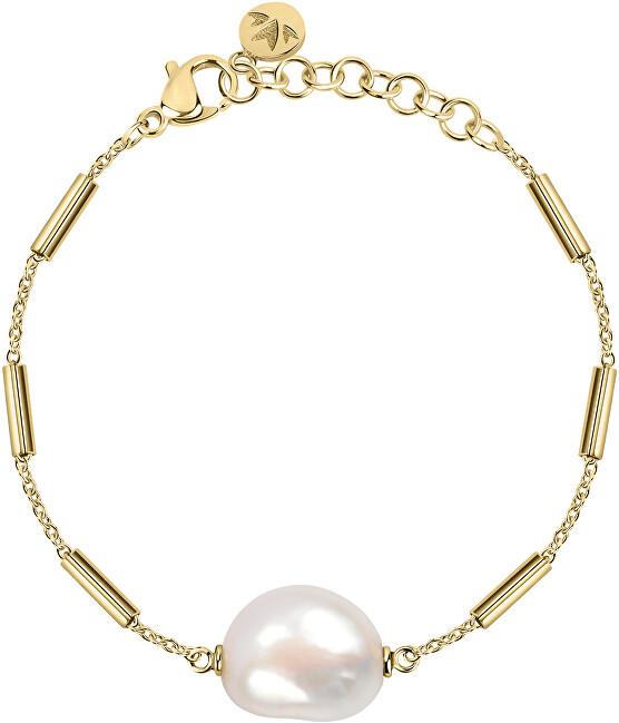 Morellato Pozlátený oceľový náramok s pravou perlou Oriente SARI07
