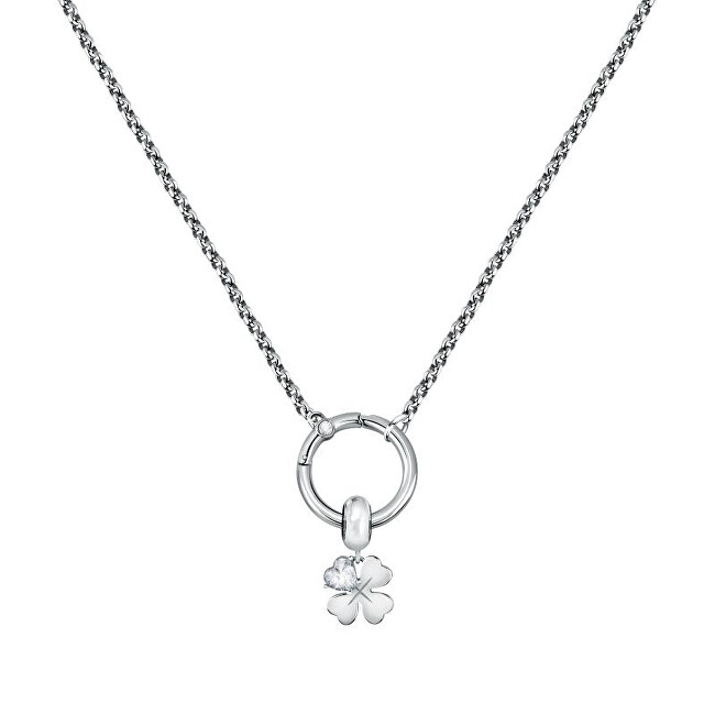 Morellato Prekrásny oceľový náhrdelník Štvorlístok Drops SCZ1225