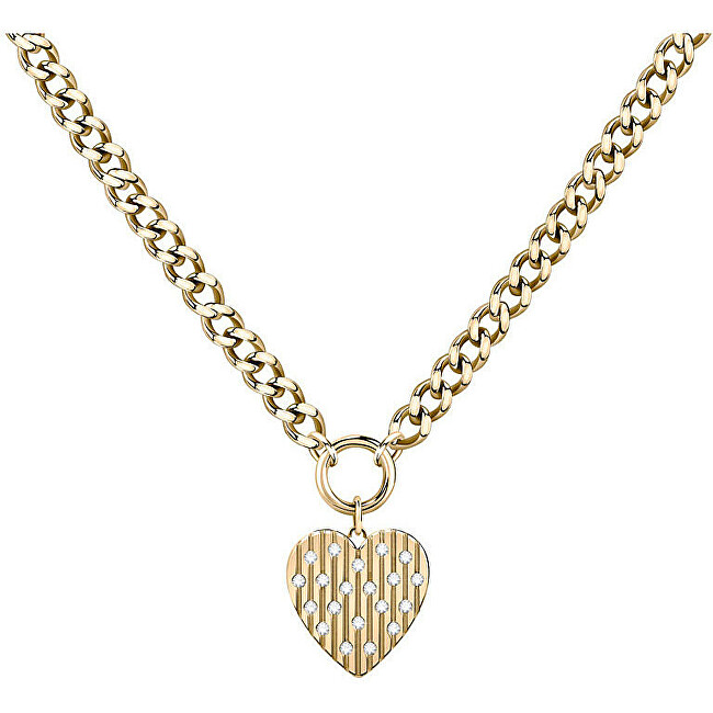 Morellato Romantický pozlátený náhrdelník so srdiečkom Incanto SAVA01