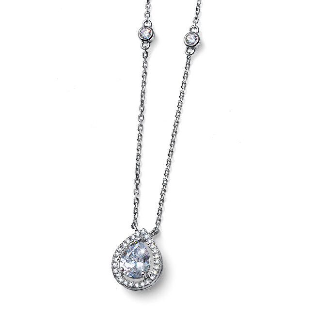 Oliver Weber Elegantný strieborný náhrdelník Water 61187 (retiažok, prívesok)