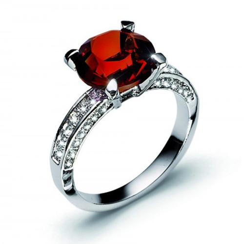 Oliver Weber Očarujúce prsteň s červeným kryštálom 41064 208 L (56 - 59 mm)