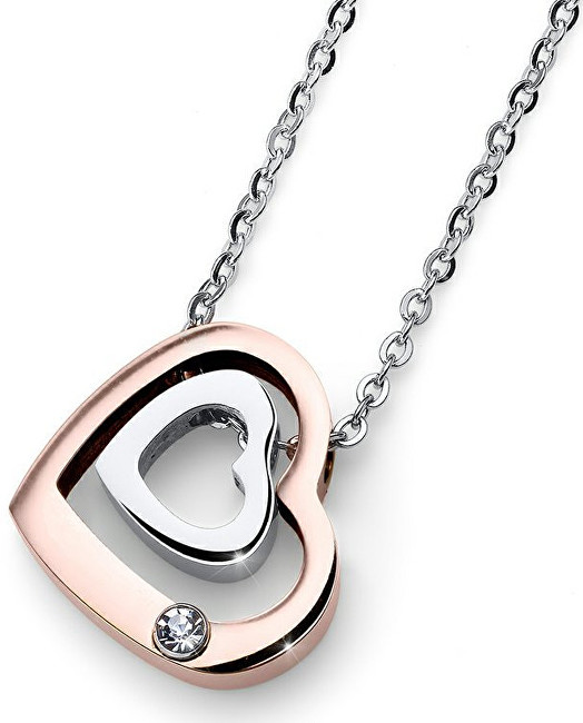 Oliver Weber Romantický bicolor náhrdelník Doubleheart 11858