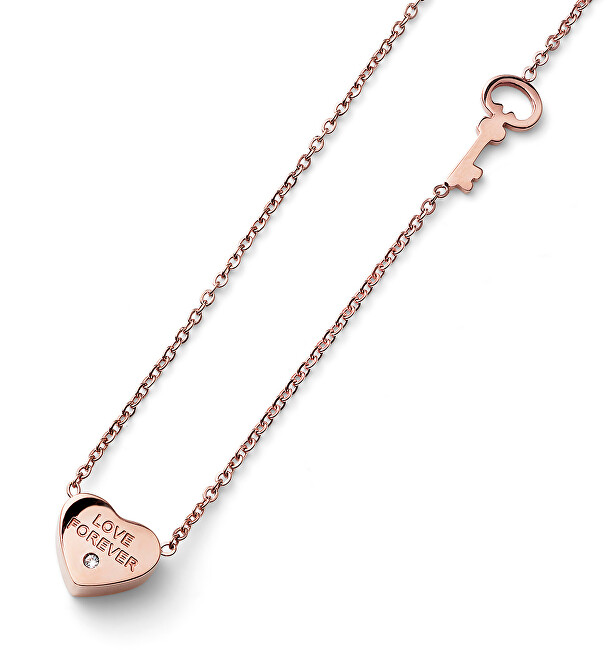 Oliver Weber Romantický náhrdelník Srdce s kryštálom Swarovski Keylove 12171RG