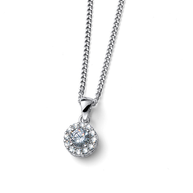 Oliver Weber Trblietavý strieborný náhrdelník s kubickou zirkóniou Best 61190 (retiažok, prívesok)