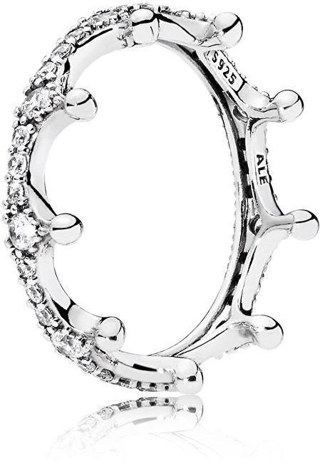Pandora Prekrásny strieborný prsteň Začarovaná koruna 197087CZ 50 mm