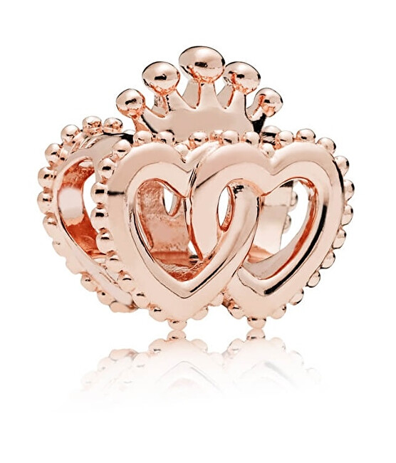 Pandora Romantický bronzový korálek Prepletené kráľovské srdcia 787670