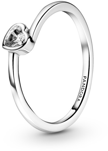 Pandora Romantický strieborný prsteň so srdiečkom People 199267C02 54 mm