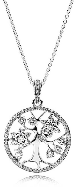 Pandora Strieborný náhrdelník Rodokmeň 390384CZ-80 (retiazka, prívesok)