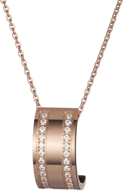 Preciosa Bronzový náhrdelník Mia s čírymi kryštálmi 7224P00L
