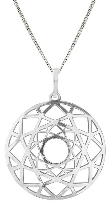 Praqia Jewellery Moderné strieborný náhrdelník Ringinea KO6034_CU040_45_A_RH (retiazka, prívesok)