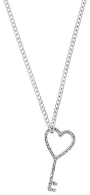 Praqia Jewellery Originálne strieborný náhrdelník Heart Key KO6114_CU035_45_A_RH (retiazka, prívesok)
