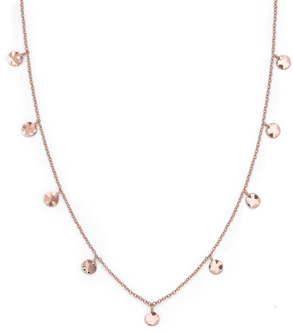 Rosefield Ružovo pozlátený oceľový náhrdelník s peniažky Iggy JTCWR-J097