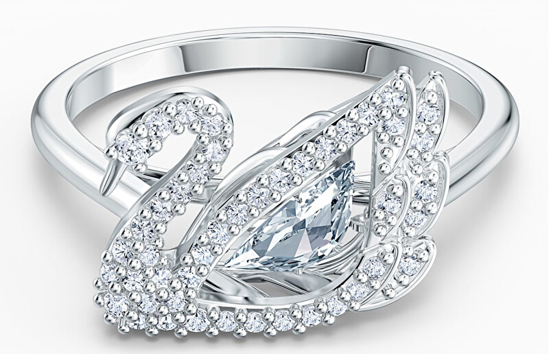 Swarovski Luxusné prsteň s labuťou Swan 5534842 50 mm