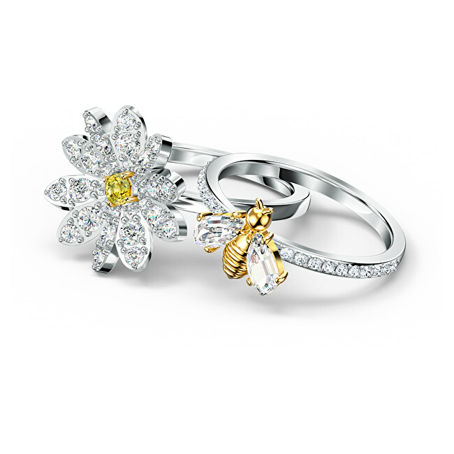 Swarovski Súprava pôvabných prsteňov s kryštálmi Eternal Flower 5534949 58 mm
