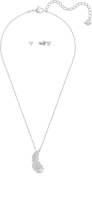 Swarovski Trblietavá súprava šperkov s krištáľmi Swarovski Nice 5516007, 5506758 (náhrdelník, náušnice)