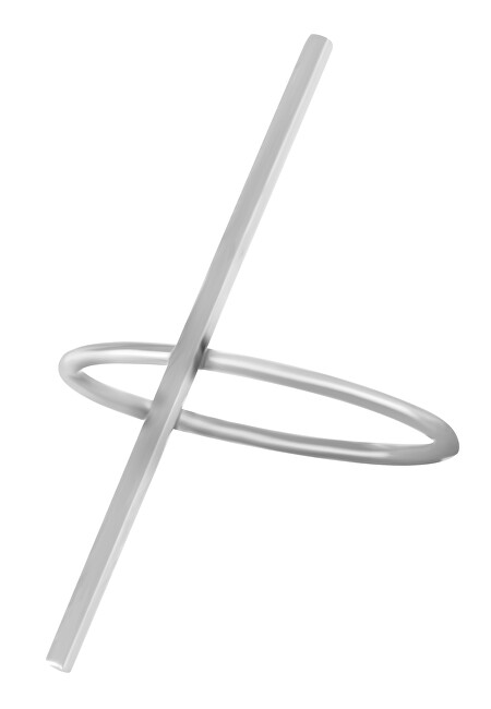 Troli Dizajnový oceľový prsteň s ozdobou 50 mm