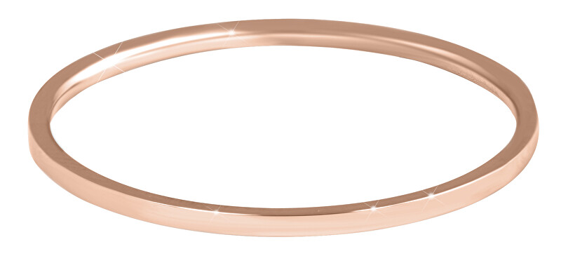 Troli Elegantný minimalistický prsteň z ocele Rose Gold 52 mm