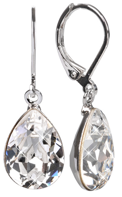 Levien Elegantné náušnice s kryštálmi Pear Crystal