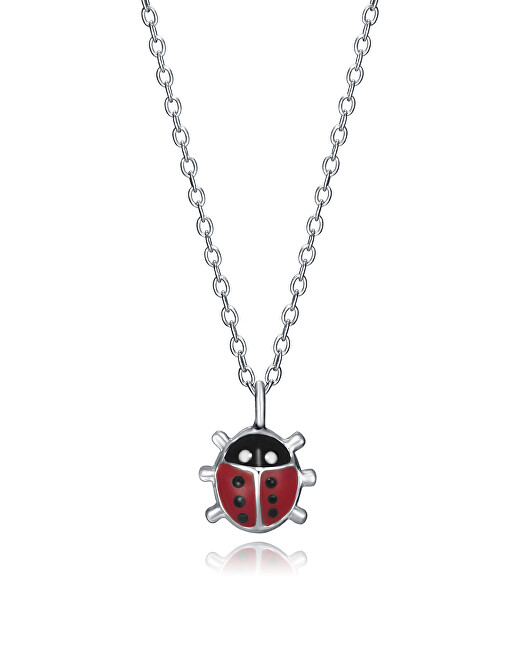 Viceroy Strieborný dievčenský náhrdelník pre šťastie s lienkou Sweet 5112C000-19 (retiazka, prívesok)