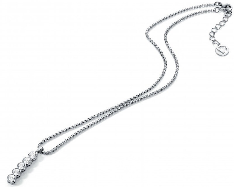 Viceroy Oceľový náhrdelník s brúsenými kryštálmi Fashion 50001C11000