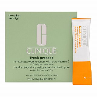 Clinique Fresh Pressed Renewing Powder Cleanser With Pure Vitamin C rozjasňujúce sérum s vitamínom C proti starnutiu pleti pre zjednotenú a rozjasnenú